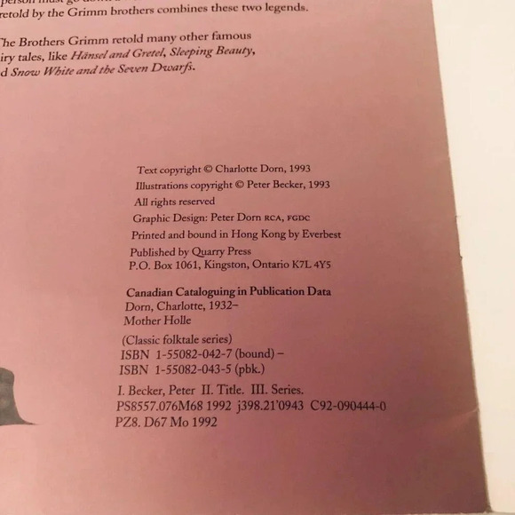 Vtg 1993 Mother Holle  Book Charlotte Dorn illustrated Peter Becker - Picture 13 of 16